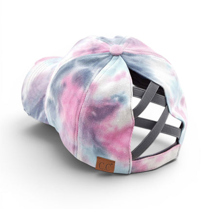 CC Tie-Dye Pony Cap | Criss-Cross Elastic ( BT-791 )