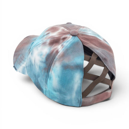 CC Tie-Dye Pony Cap | Criss-Cross Elastic ( BT-791 )