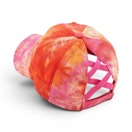 CC Tie-Dye Pony Cap | Criss-Cross Elastic ( BT-791 )
