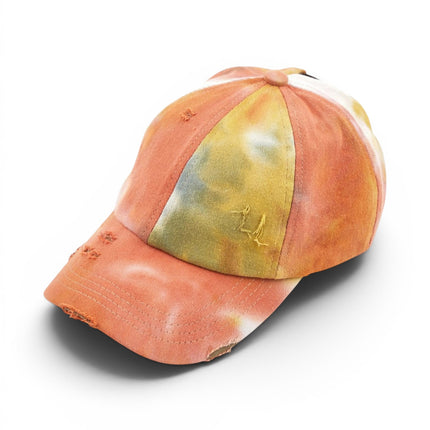 CC Tie-Dye Pony Cap | Criss-Cross Elastic ( BT-791 )