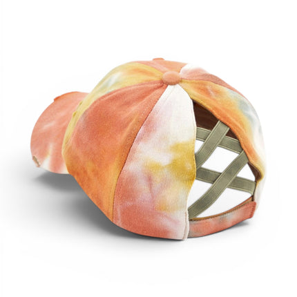 CC Tie-Dye Pony Cap | Criss-Cross Elastic ( BT-791 )