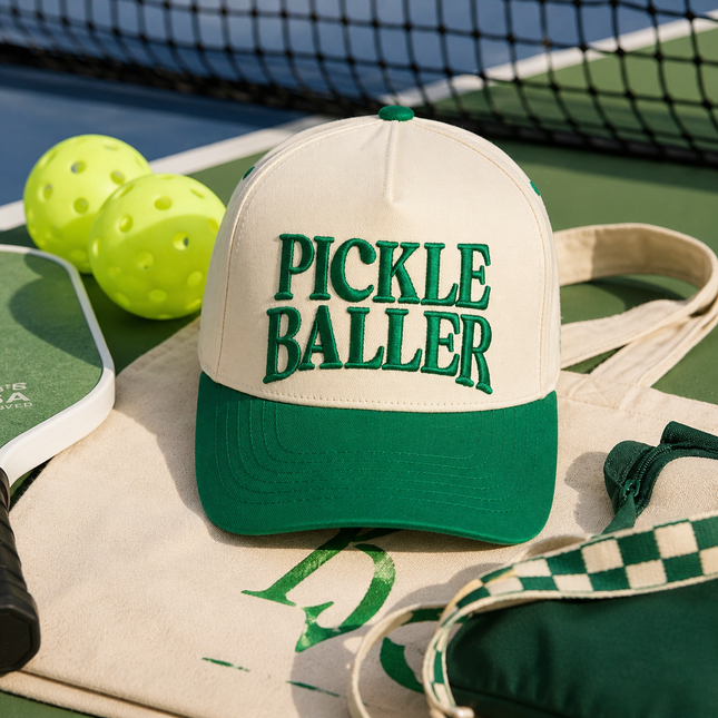 C.C Pickle Baller Embroidered Cotton Trucker Cap (TCM0035)