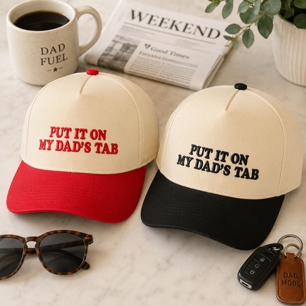 Put It On My Dad's Tab Embroidered Trucker Cap (TCM0051)