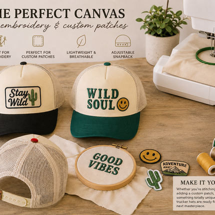 TCM0006 - C.C ® Multi-Tone Cotton Trucker Hat – Wholesale Blank for Custom Embroidery