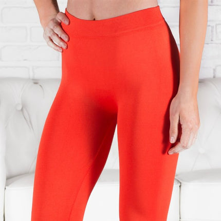 Comfy Non-Lined Leggings in Fire Red – wholesale