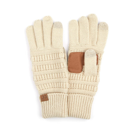 C.C Always Touchscreen Gloves G-20 in Ivory – front view – wholesale