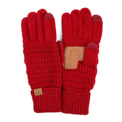 C.C Always Touchscreen Gloves G-20 in Red – front view – wholesale