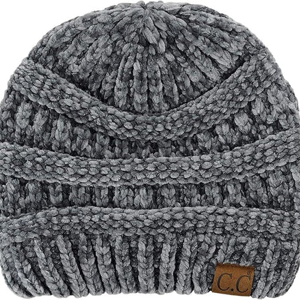 C.C Super Soft Ribbed Chenille Beanie (HAT-30)