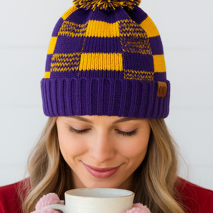 C.C Brand HAT-58 Collegiate Color Block Beanie – Wholesale Knit Hats