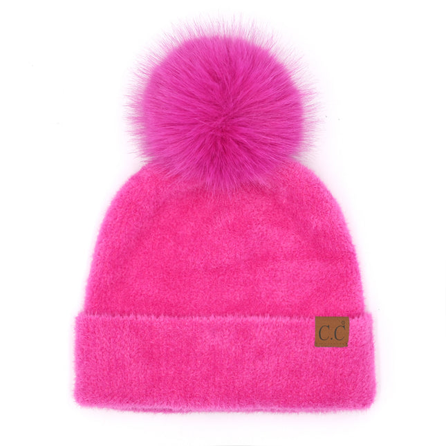 CC Beanie Plush Terry Chenille Pom Beanie - HTC0038-POM - By Contagious Wholesale