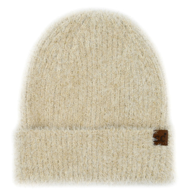 CC Beanie - Metallic Eyelash Cuff Beanie - HTC0118 - By Contagious Wholesale
