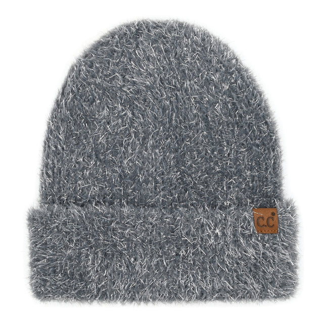 CC Beanie - Metallic Eyelash Cuff Beanie - HTC0118 - By Contagious Wholesale