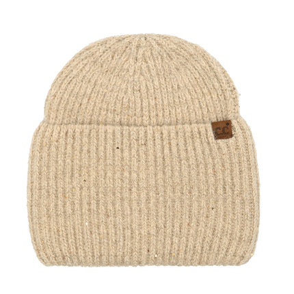CC Beanie Wide Cuff Metallic Sequin Beanie - HTE0104 - By Contagious Wholesale