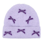 CC Beanie Mini Velvet Bow Cuff Beanie - HTE0147 - By Contagious Wholesale