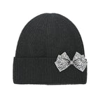 CC Beanie - Rhinestone Bow Cuff Beanie - HTE0151 - By Contagious Wholesale