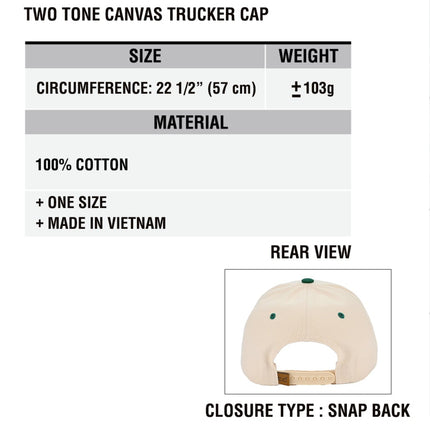 CC Two Tone Canvas Trucker Cap - TCM0002 -By Contagious Wholesale