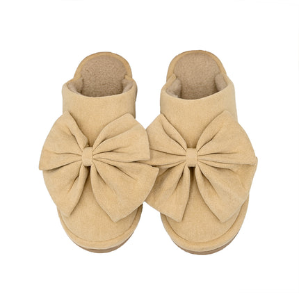 CC Slippers Faux Suede Bow - SPE0003 - By Contagious Wholesale
