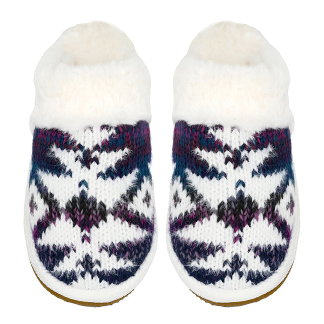 CC Slipper Ombre Aztec Knitted Slippers with the Faux Fur Cuff - SPE2093 - by Contagious Wholesale