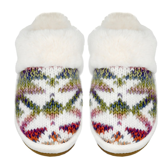 CC Slipper Ombre Aztec Knitted Slippers with the Faux Fur Cuff - SPE2093 - by Contagious Wholesale