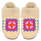 CC Slippers Multi Color Crochet Slippers with Faux Fur Cuff -SPE7393- By Contagious Wholesale