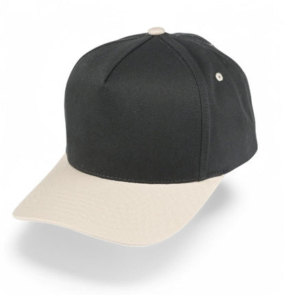 TCM0002 Cream/Black original product photograph with cream embroidered side eyelet and short front dart. 2000 x 3000.
