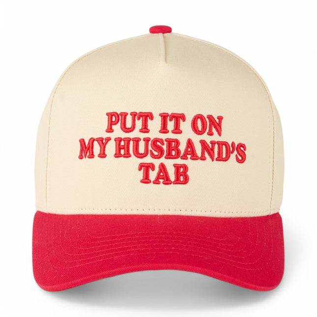 C.C® PUT IT ON MY HUSBAND'S TAB Red Trucker Cap