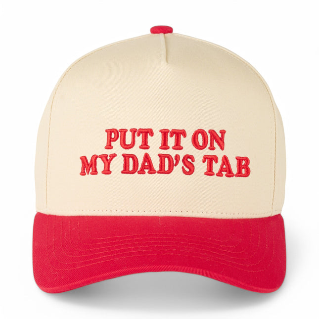 C.C® PUT IT ON MY DAD'S TAB Red Trucker Cap