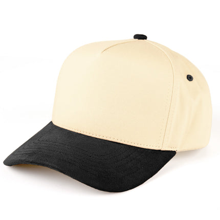 C.C Suede Bill Trucker Hat - Canvas Snapback Blank (TCM1006)