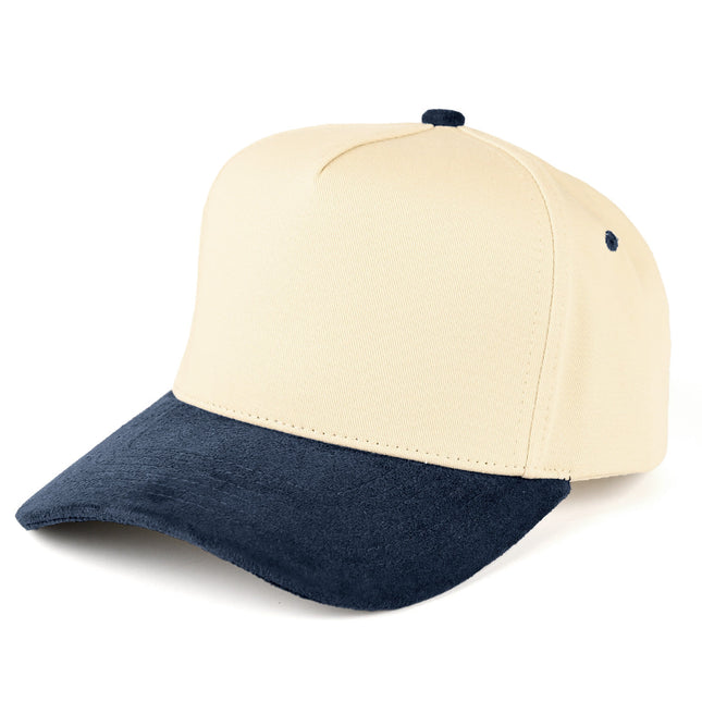 C.C Suede Bill Trucker Hat - Canvas Snapback Blank (TCM1006)