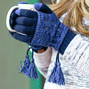 CC Touchscreen Glove w/ Cuff & Pom ( CG-6242POM )