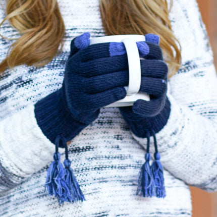 CC Touchscreen Glove w/ Cuff & Pom ( CG-6242POM )