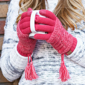 CC Touchscreen Glove w/ Cuff & Pom ( CG-6242POM )