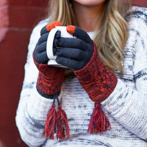 CC Touchscreen Glove w/ Cuff & Pom ( CG-6242POM )