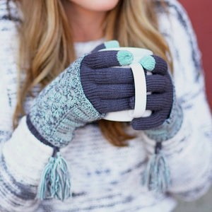 CC Touchscreen Glove w/ Cuff & Pom ( CG-6242POM )