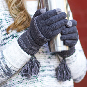 CC Touchscreen Glove w/ Cuff & Pom ( CG-6242POM )