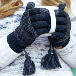 CC Touchscreen Glove w/ Cuff & Pom ( CG-6242POM )