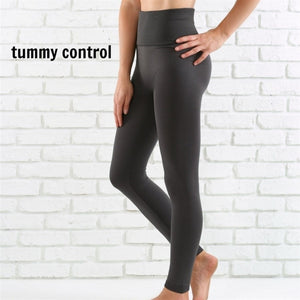 Tummy Control Fleece Lined Leggings | Curvy Added ( TX701 )