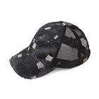 CC Destroyed Denim Pony Cap ( BT-8 )