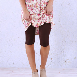 Over Knee Crop Shorts | Curvy Added