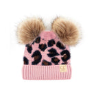 CC Double Pom Baby Leopard Beanie ( BABY-2061-POMPOM )