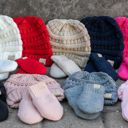 CC Baby Set | Popular CC Beanie & Mittens ( BABY-SET-1 )