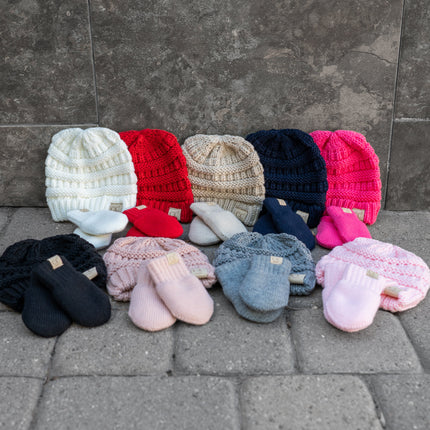 CC Baby Set | Popular CC Beanie & Mittens ( BABY-SET-1 )