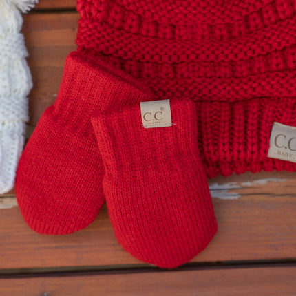 CC Baby Pom Pom Beanie and Mittens Set ( BABY-SET-4 )