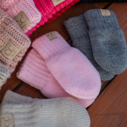 CC Baby Pom Pom Beanie and Mittens Set ( BABY-SET-4 )