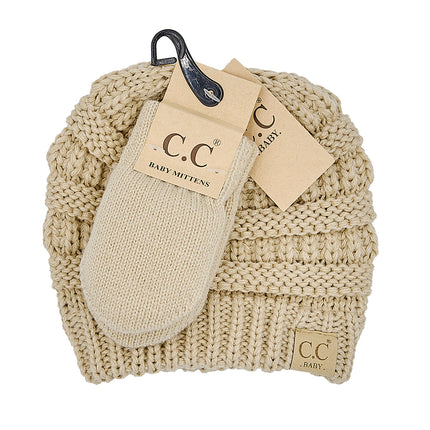 CC Baby Set | Popular CC Beanie & Mittens ( BABY-SET-1 )