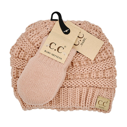 CC Baby Set | Popular CC Beanie & Mittens ( BABY-SET-1 )