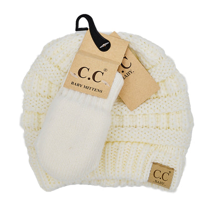 CC Baby Set | Popular CC Beanie & Mittens ( BABY-SET-1 )
