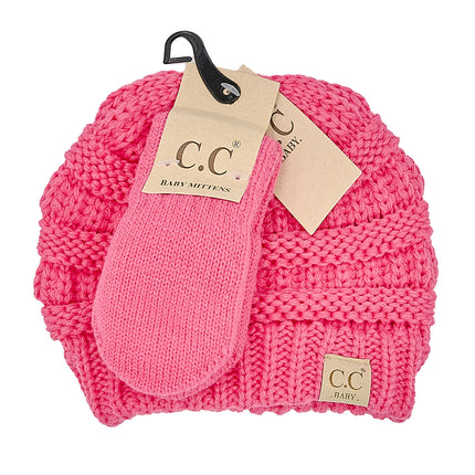 CC Baby Set | Popular CC Beanie & Mittens ( BABY-SET-1 )