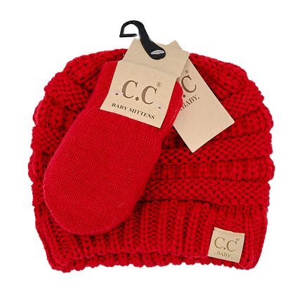 CC Baby Set | Popular CC Beanie & Mittens ( BABY-SET-1 )