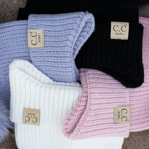 CC Toasty and Warm Ear Flap Double Pom Baby Beanie ( BB-HTC0078 )